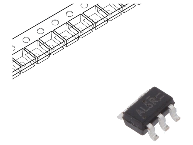 Diode: TVS netwerk; 5V; 25A; 300W; SOT23-6; Ch: 4 Diode: TVS netwerk; 5V; 25A; 300W; SOT23-6; Ch: 4